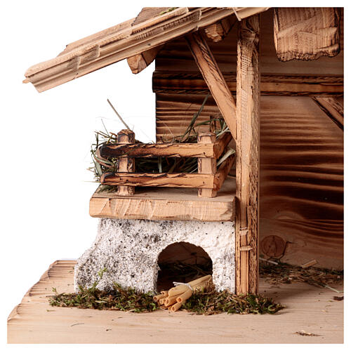 Alpin cabin for 10-12 cm wooden Val Gardena Nativity Scene, 35x70x35 cm 4