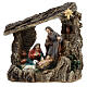 Nativity set with cave, 15 cm, paitned resin s1