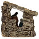 Nativity scene with stable 15 cm in colored resin s5