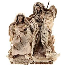 Holy Family set in resin cloth Shabby Chic style 17 cm