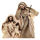 Holy Family for nativity scene Resin shabby chic fabric 22 cm s2