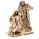 Holy Family for nativity scene Resin shabby chic fabric 22 cm s4