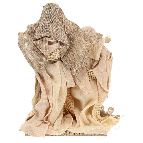 Shabby Chic Nativity set, resin and fabric, 27 cm 5