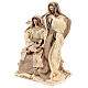 Holy Family set in resin, shabby chic fabric 27 cm s3