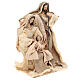 Holy Family set in resin, shabby chic fabric 27 cm s4
