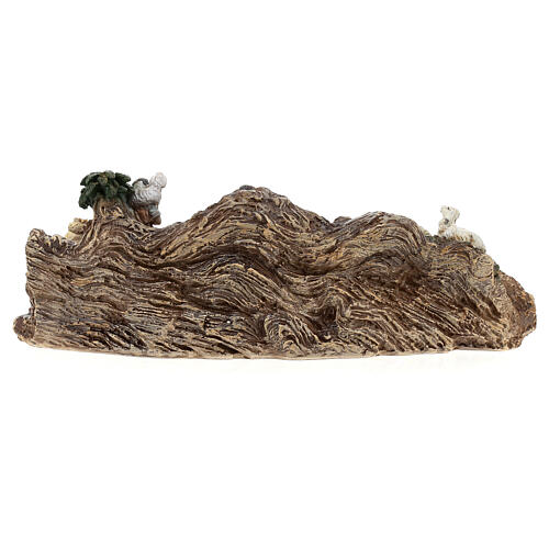 Nativity set with stable in colored resin 30 cm 7