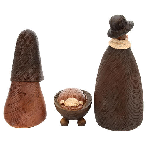 Set crèche stylisée 15 cm 11 pcs résine colorée 9