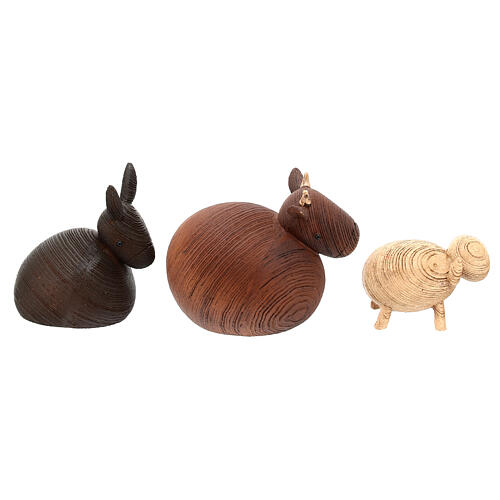 Set presepe stilizzato 15 cm 11pz resina colorata 8