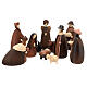 Set presepe stilizzato 15 cm 11pz resina colorata s1