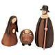 Set presepe stilizzato 15 cm 11pz resina colorata s2