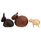 Set presepe stilizzato 15 cm 11pz resina colorata s7