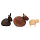 Set presepe stilizzato 15 cm 11pz resina colorata s8