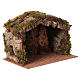 Nativity stable, wood and moss, for 10 cm Nativity Scene, 25x30x20 cm s3