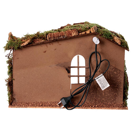 Capanna scala artigianale presepe 14 cm 25x40x25 cm 4