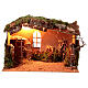 Capanna scala artigianale presepe 14 cm 25x40x25 cm s1