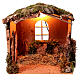 Cabaña luces ventanas musgo belén 16 cm 40x40x30 cm s1