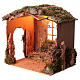 Nativity scene stable with moss window lights 16 cm 40x40x30 cm s2