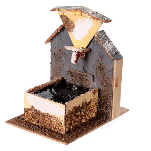 Fountain for nativity 15x10x15cm with pump for 10-12cm sets 2