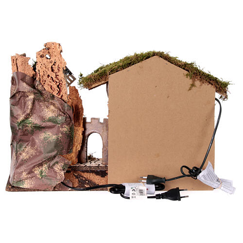 Stajenka grota i wiatrak, 35x50x30 cm, szopka 10-12 cm 5