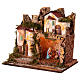 Szopka z postaciami sceny Bożego Narodzenia 10 cm, grota, światła, 40x45x30 cm s3
