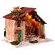 Cabane pour crèche 40x45x30 cm crèche 12 cm lumières s3