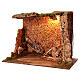 Empty nativity stable for 20 cm figurines 45x60x35 cm cork lights s2