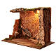 Empty nativity stable for 20 cm figurines 45x60x35 cm cork lights s4