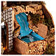Krippenszenerie mit Beleuchtung und Wasserfall – 40 × 45 × 30 cm – für 8–10 cm Krippe s2