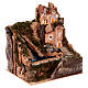 Paesaggio con luci case cascata presepe 4 cm pompa elettrica 30x25x25 cm s4