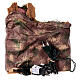 Paesaggio con luci case cascata presepe 4 cm pompa elettrica 30x25x25 cm s5