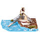 Setting with rowboat, oars and nets, 15x20x15 cm, for 10-12 cm Nativity Scene s1