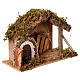 Empty stable with plaster door and barn, 25x35x20 cm, for 10-12 cm Nativity Scene s3