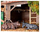 Farm of 15x35x15 cm, rustic style, with Moranduzzo figurines for Nativity Scene of 6-8 cm s6