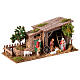 Ferme 15x35x15 cm style rustique avec statues Moranduzzo crèche 6-8 cm s5