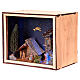 Nativity Box of 20x25x20 cm for 4 cm Nativity Scene, hand painted s3