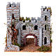 Rustic style castle walls stone 15x15x15 cm nativity scene 4 cm s1
