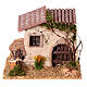 Rustic house with flickering fire, 15x20x15 cm, for 6 cm Nativity Scene s1