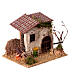 Rustic house with flickering fire, 15x20x15 cm, for 6 cm Nativity Scene s2