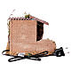 Casa rustica 15x20x15cm con fuoco tremolante presepe 6 cm s4