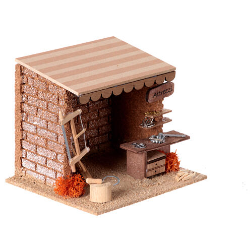 Tartak z narzędziami, do szopki 8 cm, 15x15x15 cm 3