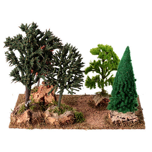 Weg durch den Wald führend, Krippenzubehör, für 6-8 cm Figuren, 20x25x15 cm 4