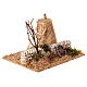 Rural setting with bundle of straw and stone wall, 15x20x15 cm, for 8 cm Nativity Scene s4