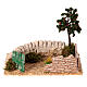 Nativity setting 8 cm apple tree fence stone wall 20x20x15cm s1