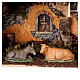 Stable of 25x50x25 cm with Moranduzzo Nativity, plaster house, for characters of 10 cm s6