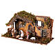 Cabane 25x50x25 cm nativité Moranduzzo maison rustique en plâtre crèche 10 cm s3