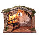 Cabane crèche paille mousse bois 10 cm 25x30x20 cm s1