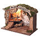 Cabane crèche paille mousse bois 10 cm 25x30x20 cm s2