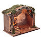 Nativity scene stable straw moss wood 10 cm 25x30x20 cm s3