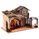 Capanna presepe paglia muschio legno 8 cm 25x30x20 cm s3