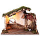 Ruined stable with sheep for 10 cm Nativity Scene, 40x60x30 cm s1